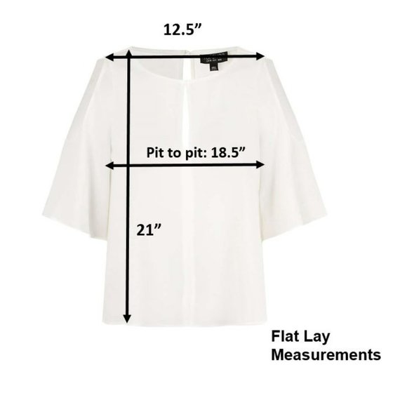 ⭐2 for C$22⭐ Topshop Cold Shoulder Keyhole Blouse, White, Size US 2 - Picture 7 of 7